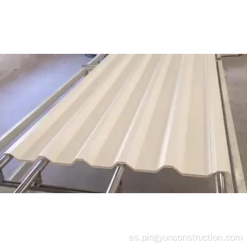 Aislamiento térmico a prueba de fuego de plástico PVC hoja de techo hueco